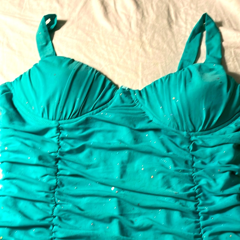 Prom Teal Glitter Dress ✨ 👗 
Size L